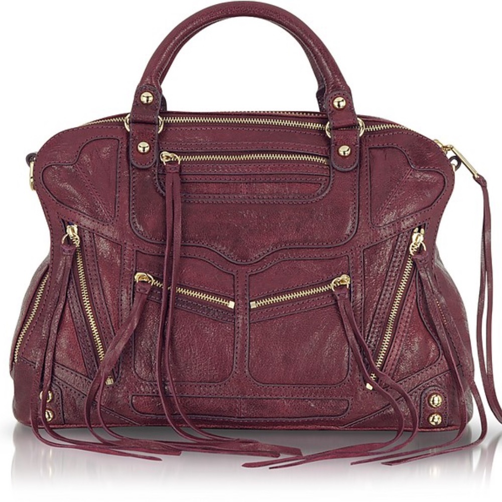 Jealous Tri Zip Leather Satchel Bag